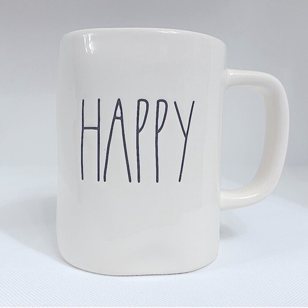 Rae Dunn Happy Farmhouse Style Ceramic Mug - Picture 3 of 5